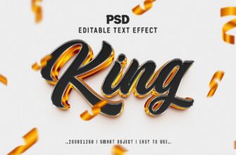 King 3d Editable Text Effect