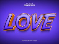 Love Editable Premium Psd Text Effect