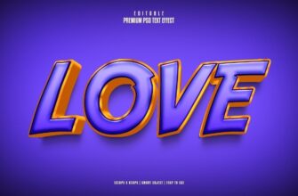 Love Editable Premium Psd Text Effect