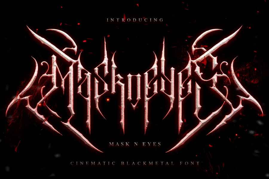 Mask N Eyes Blackmetal Font 1