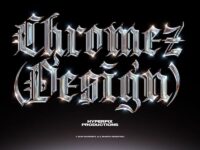 Metal Holographic Chrome Text Effect