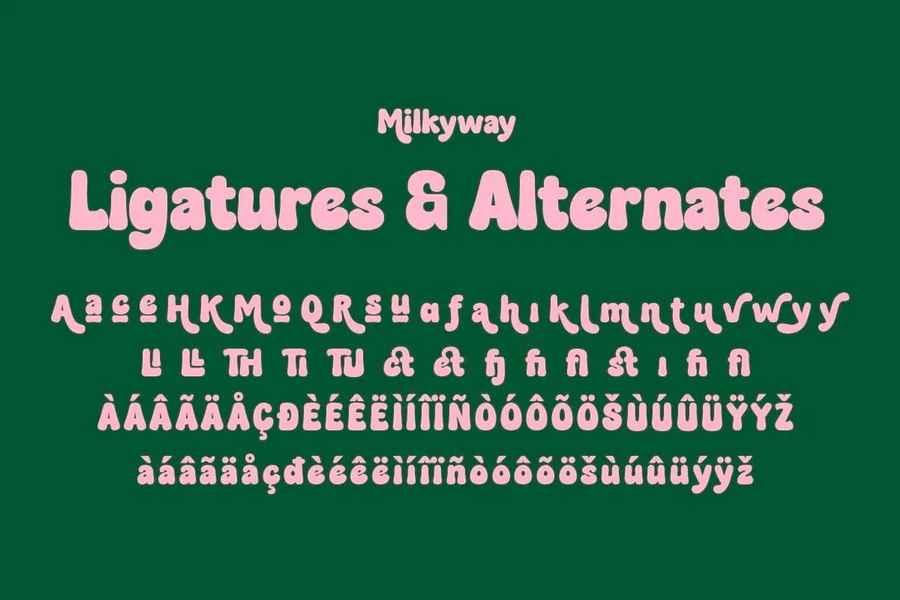 Milkyway Bubbly Bold Typeface 4