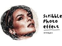 Pencil Sketch Scribble Photo Effect Template 1