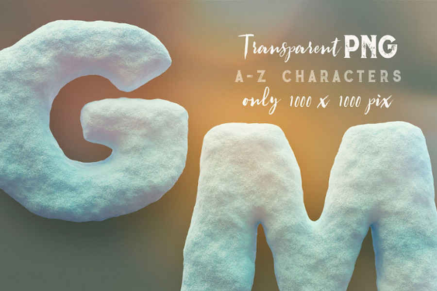 Snow 3d Lettering 2