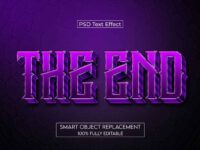 The End Psd Text Effect
