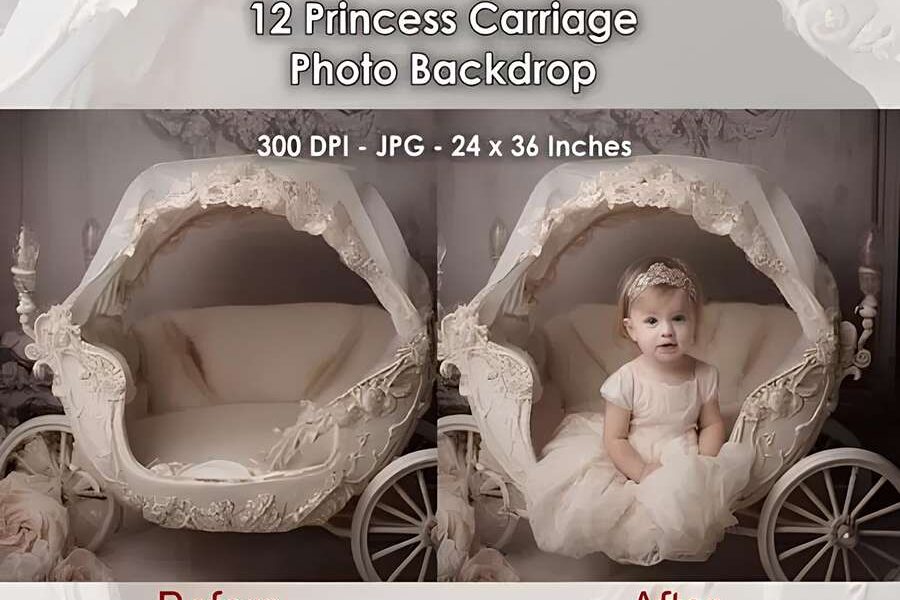 12 Studio Backgrounds ~ Princess Carriage 0