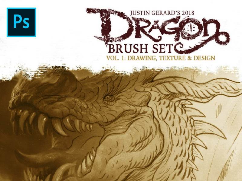 Complete Dragon Brush Set For Photoshop 3