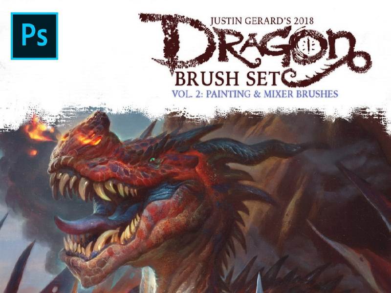 Complete Dragon Brush Set For Photoshop 4