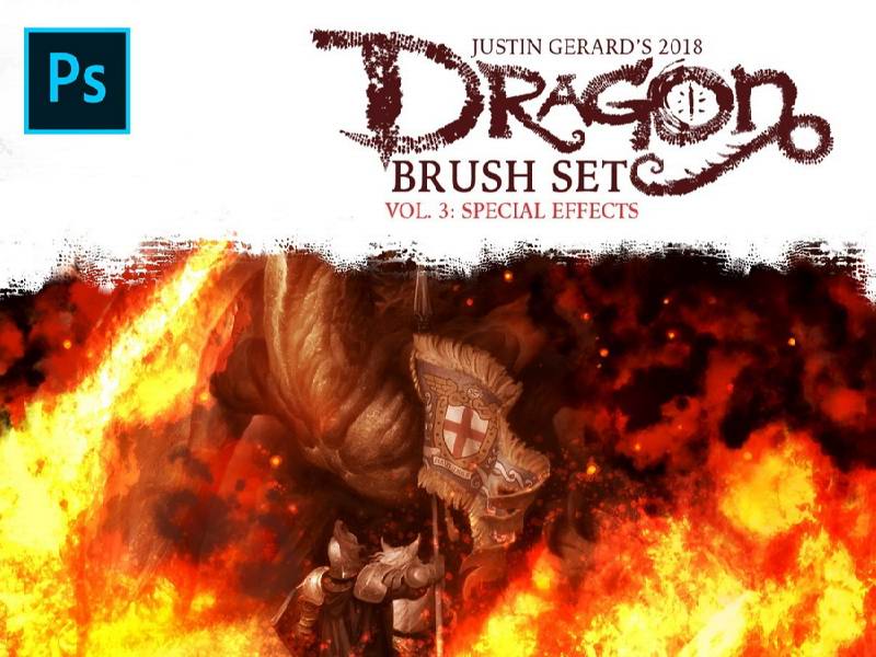 Complete Dragon Brush Set For Photoshop 5