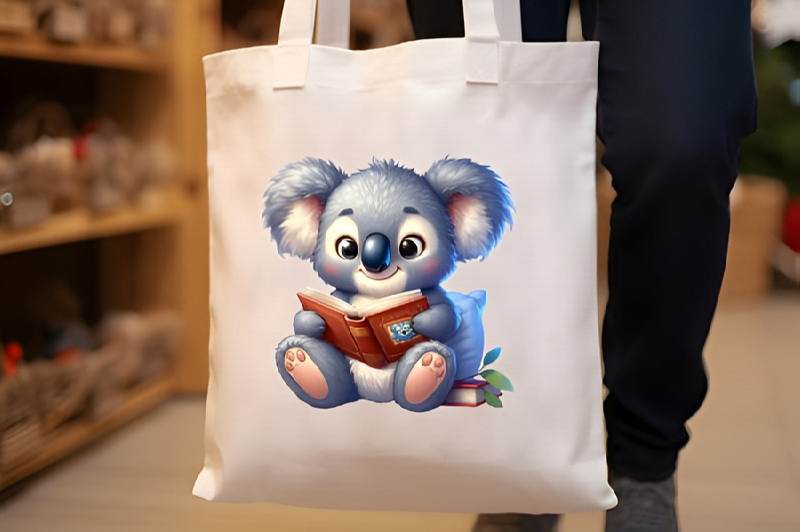 Cute Koala Reading Book Sublimation 5