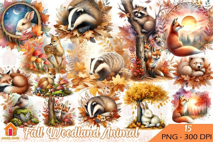 Fall Woodland Animal