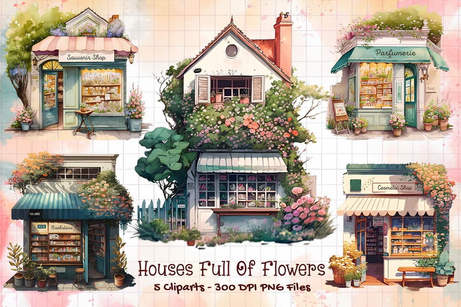 Houses Full Of Flowers Bundle