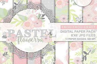 Pastel Flowers Digital Paper Pack 00