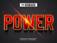 Power Psd Editable Text Effect 1