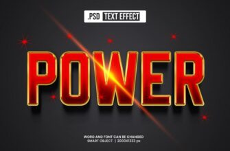 Power Psd Editable Text Effect 1