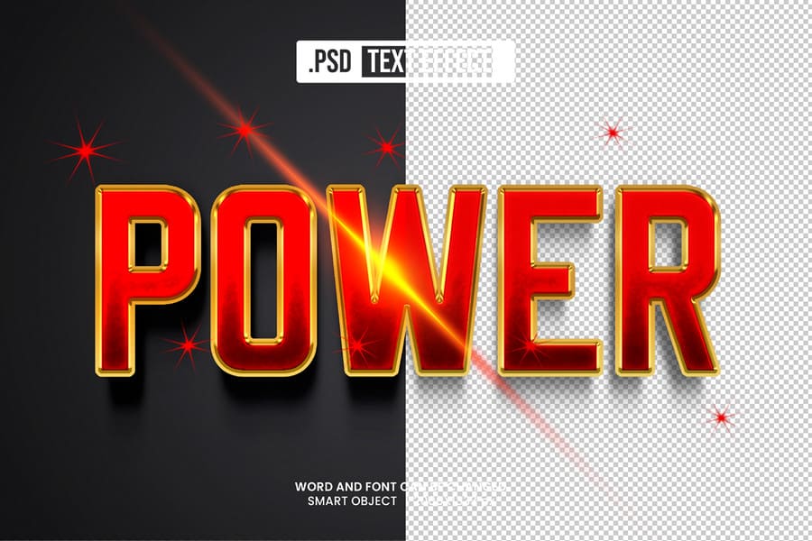 Power Psd Editable Text Effect 2