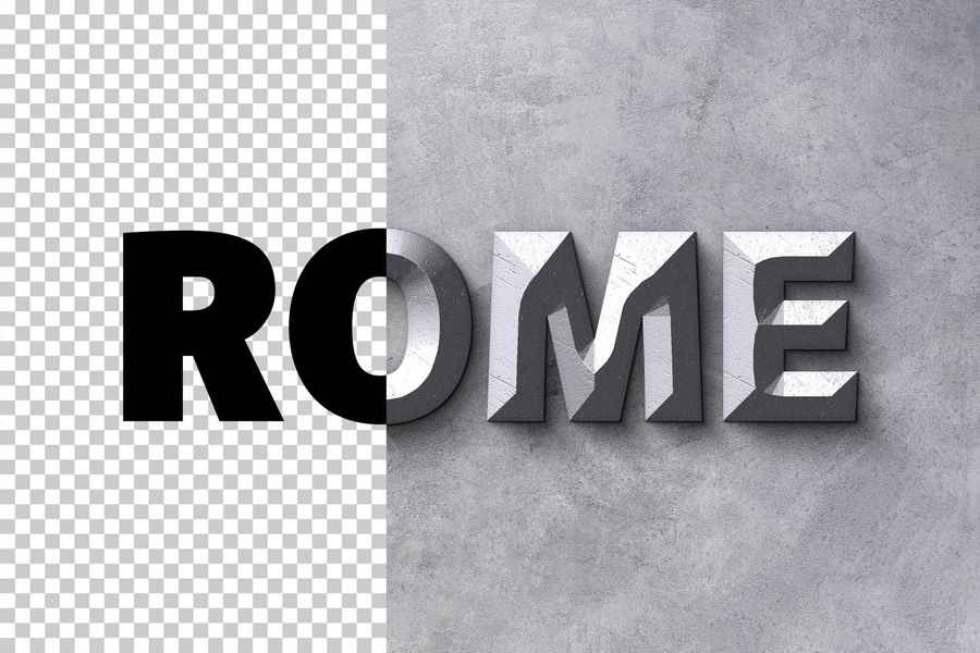 Rough Silver Steel Text Effect 1