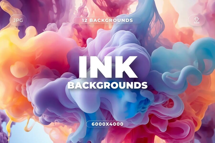 12 Ink Drop Backgrounds