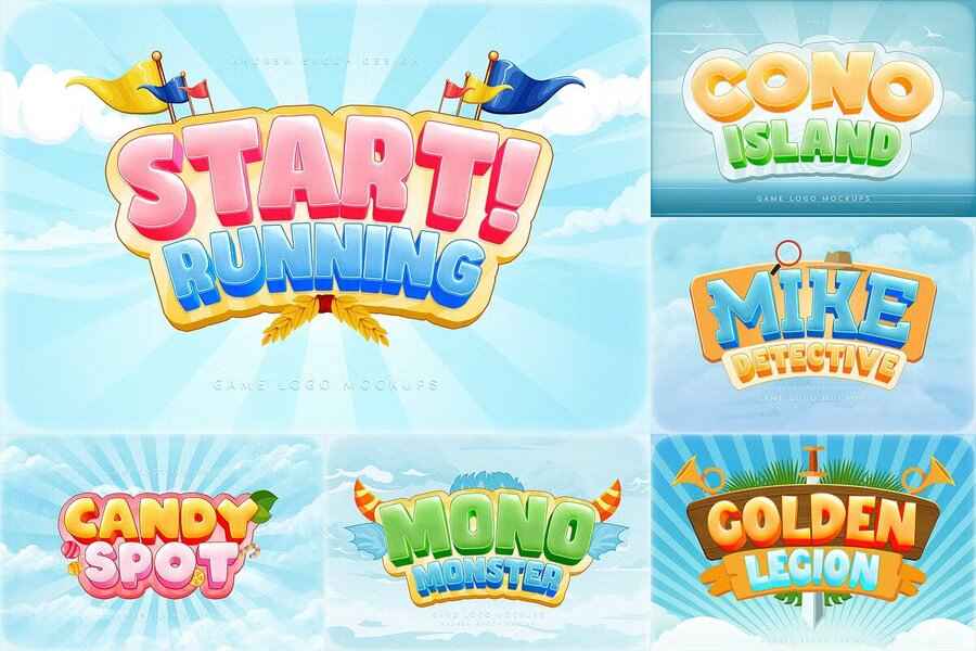 6 Psd Game Logo Text Effects 00