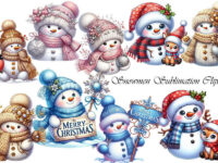 9 Png Snowmen Sublimation Clipart Fpashop.ru