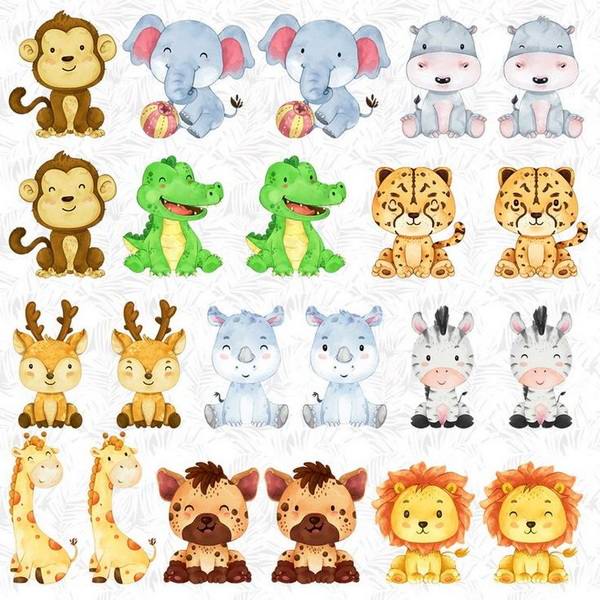 African Safari Animais Clipart Set 2 1