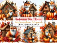 Autumn Fox House Sublimation