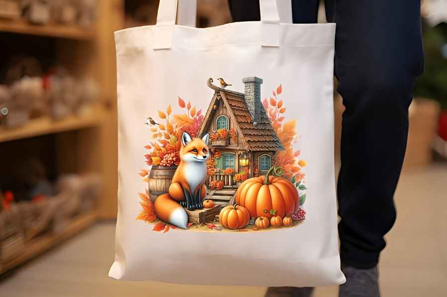 Autumn Fox House Sublimation Graphics 6