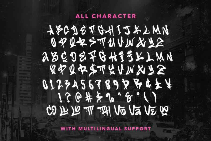 Black Discord Graffiti Font 9