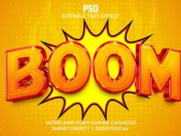 Boom 3d Editable Premium Text Effect