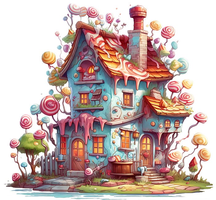 Candy House Sublimation Clipart 0