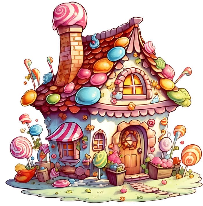 Candy House Sublimation Clipart 1