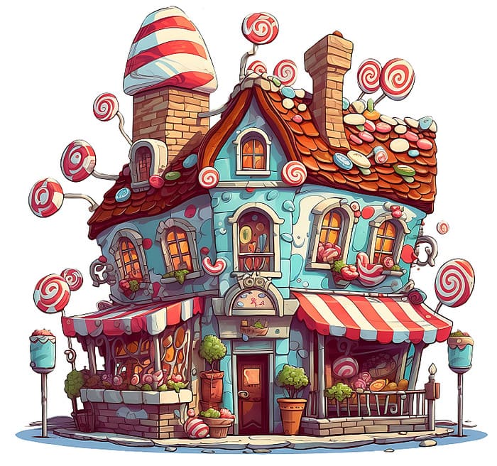 Candy House Sublimation Clipart 2