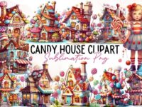 Candy House Sublimation Clipart