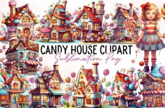 Candy House Sublimation Clipart