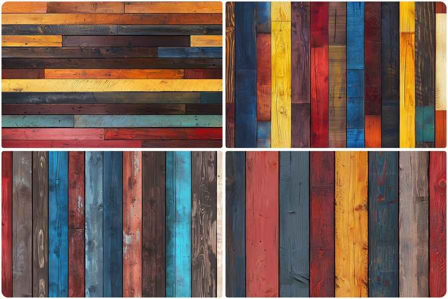 Colored Planks Texture Backgrounds 3