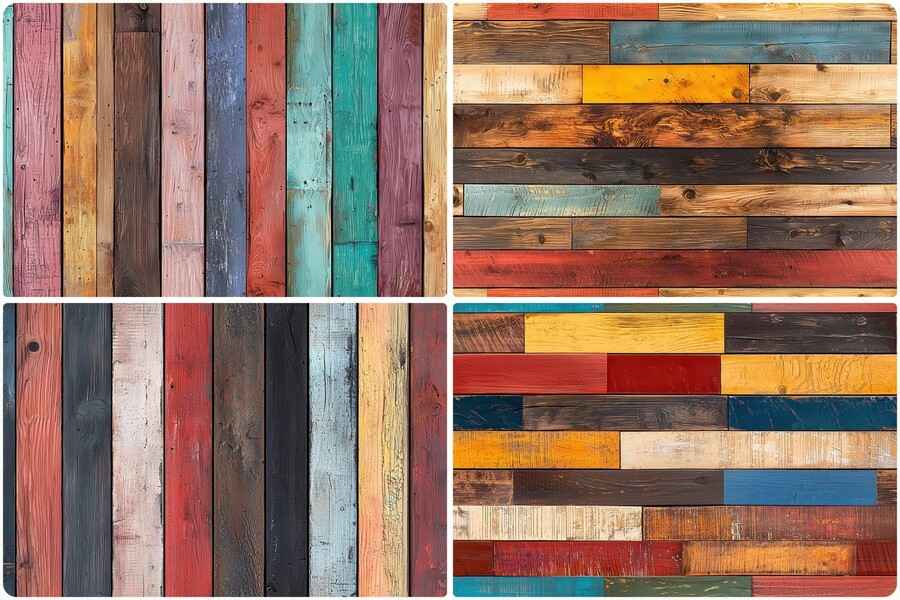 Colored Planks Texture Backgrounds 4