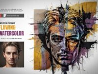 Flowing Watercolor Template For Photoshop