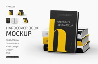 Hardcover Book Mockup Set 1