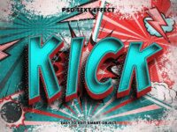 Kick Comic Style Editable Text Effect 001