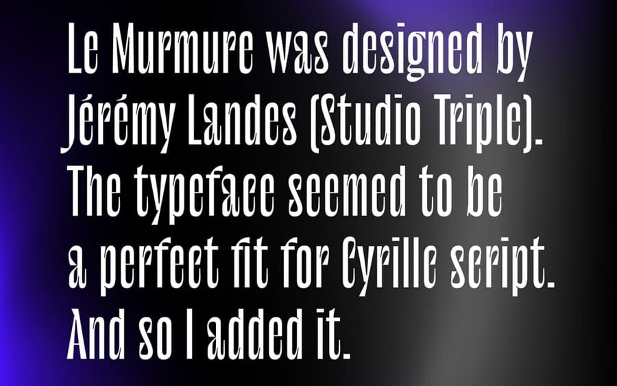 Le Murmure Cyrillic 1