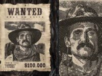Old West Wanted Poster Template Mockup 1
