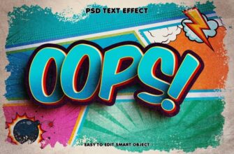 Oops Comic Style Editable Text Effect