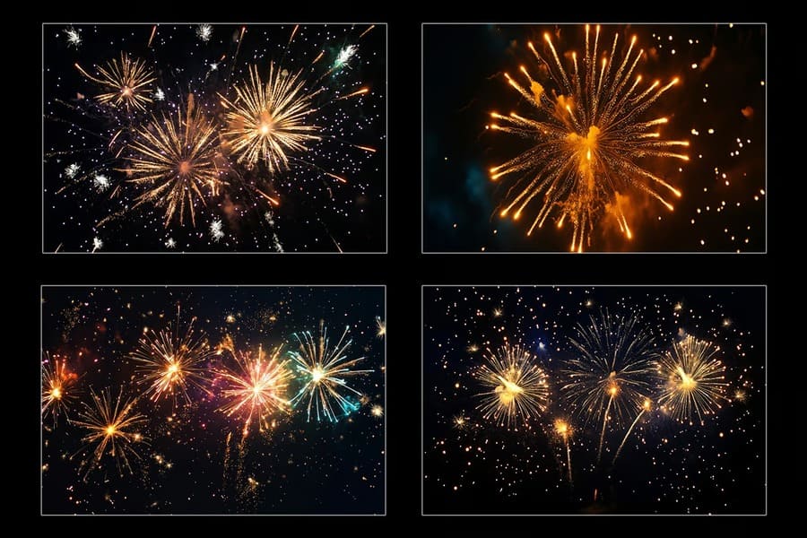 Realistic Firework Background Overlay 1