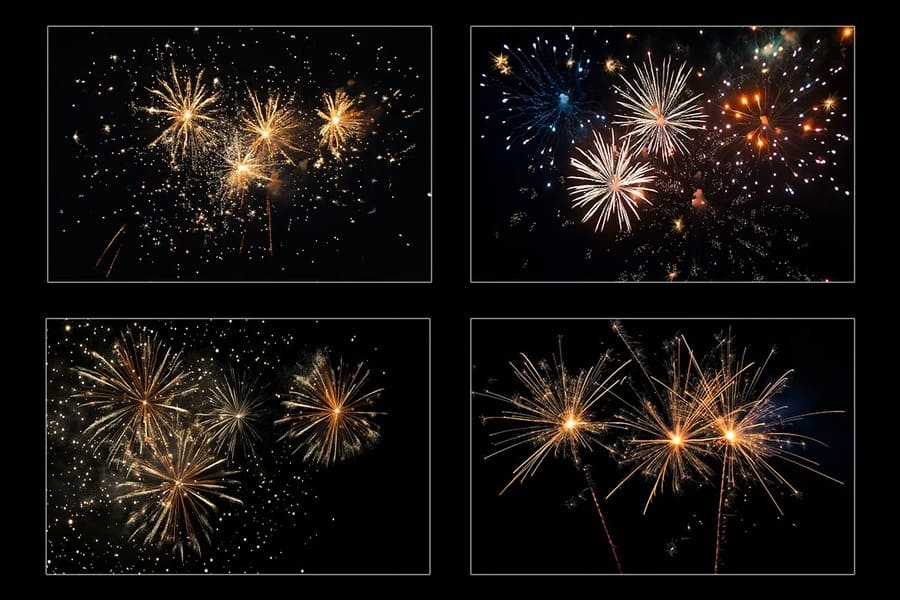 Realistic Firework Background Overlay 2