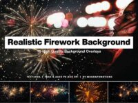 Realistic Firework Background Overlay