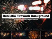 Realistic Firework Background Overlay