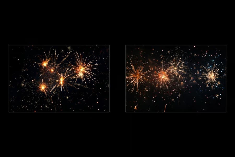 Realistic Firework Background Overlay 3