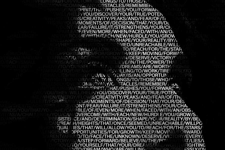 Text Portrait Photo Effect 1