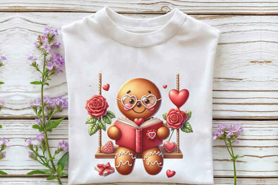 Valentine Gingerbread Sublimation Clipar Graphics 3