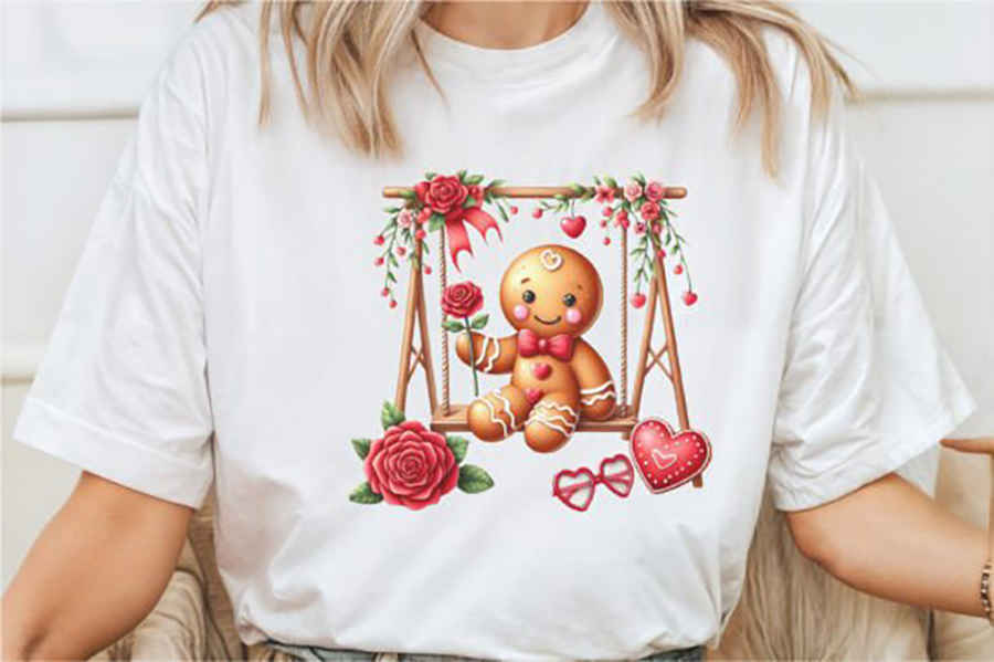 Valentine Gingerbread Sublimation Clipar Graphics 4